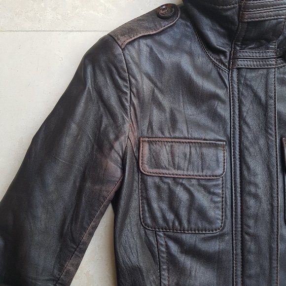 Danier Brown Leather Jacket - Picture 5 of 15